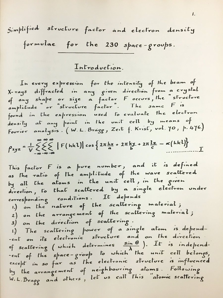 Kathleen Lonsdale (neé Yardley), a pioneer in #Xray #crystallography, was born in 1903 #OTD. Famous for proving #benzene core structure; structure factor calculation formulas; serving as editor of Int. Tables for #Xray #crystallography (1952) &amp; first woman <a href="/IUCr/">IUCr</a> president (1966).