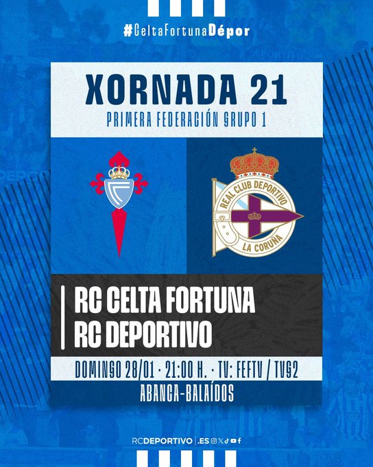   2023-2024 | 21º Jornada | Celta B   1  - 2 RC Deportivo da Coruña  GE62o-gWMAIMIz7?format=jpg&name=small