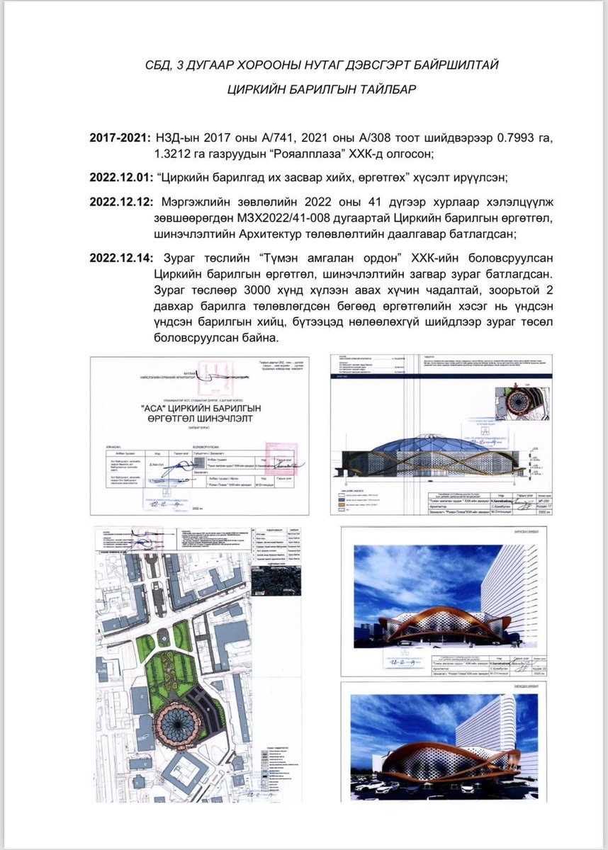 Циркийн барилга байгууламж үндсэн хэв маяг загварчлал аа алдахгүй Орчин үеийн тохижилтойгоор 2024-04 сарын сүүлээр ашиглалтанд оруулахаар барилгын мэргэжлийн компаний ажилчид өдөр шөнөгүй ажиллаж байгаа болно оо. Компаний удирлагуудаас тодруулж асуулаа.