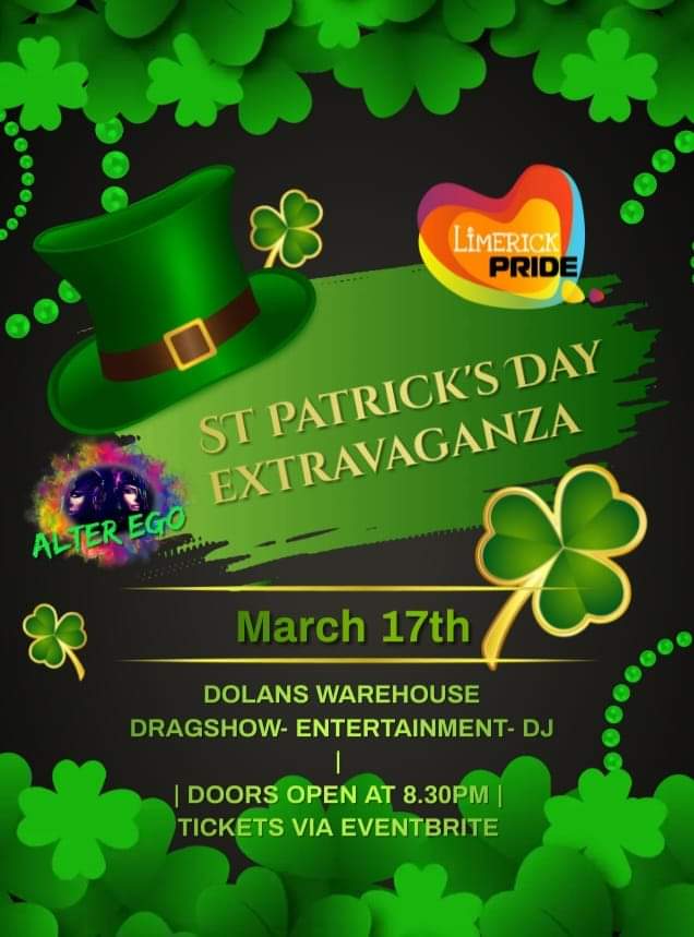 Enter RAINBOW into the promo section to get yourself the last of promo tickets 👇 eventbrite.ie/e/st-patricks-… #limerickpride #limerick #LGBTQ #dragshow #entertainment #stpatricksday #dolans #music #dj #club #ireland #midwest