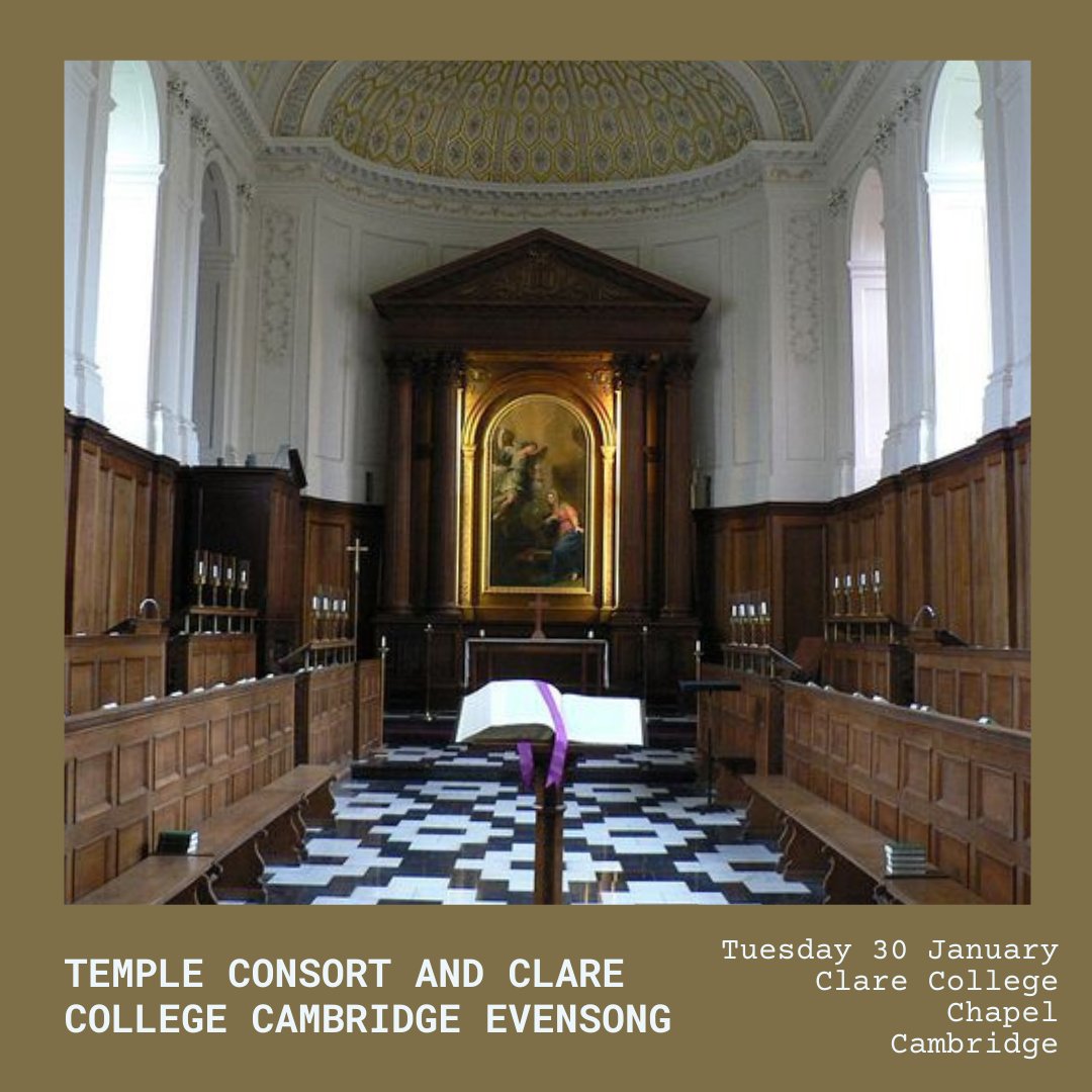 We can't wait for our trip to Clare College on Tuesday to sing evensong with @ClareChoir!