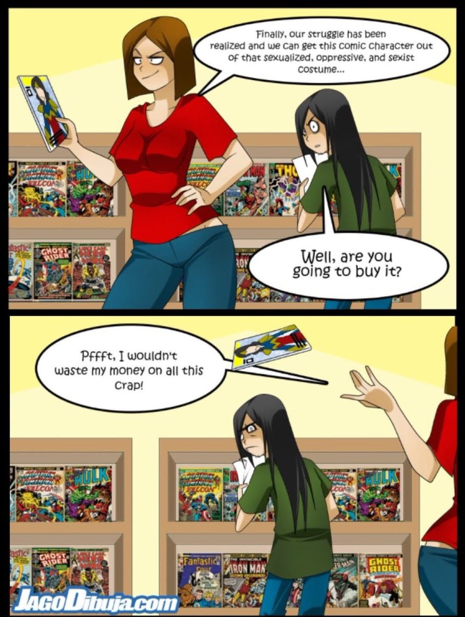 MaxxFeral's tweet photo. @Fenrirtheicewo1 Well
#notgoingtowatch
#notgoingtobuy
#notgoingtoclick

Thing is, I think they want that.  And NOT to replace the comic book/movie trad fan with anyone but males (especially white).  I think they WANT to FAIL.  Buy high, sell low.  Omega Capitalism.  Short-selling stock to bet>> https://t.co/pX7Ky1baWQ