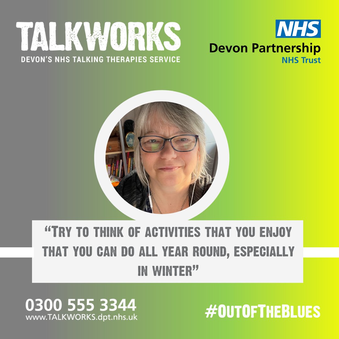 'I enjoy taking photos in nature. In winter I may stay in, learn more about photography online and find places outside providing more shelter, or a bird hide to protect me from the elements.” Nikki, PWP
#WinterWellbeing  #Devon #NHSTalkingTherapies
orlo.uk/winter_wellbei…