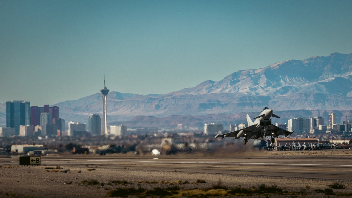 RAF Typhoons, a Voyager and Rivet Joint crews are honing their skills in the world’s most advanced air combat training exercise #RedFlag. Training with @USAirForce and @AusAirForce in realistic scenarios, ensures that we can fly and fight together. #StrongerTogether