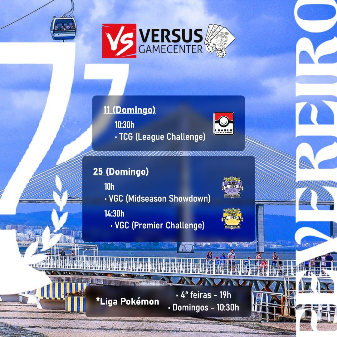 Já podes anotar na tua agenda quais os próximos torneios que queres competir e/ou apoiar os teus amigos! 💃🕺 

Inscrições: buff.ly/3HJjSDq
(Inscrições para TCG são feitas no local)