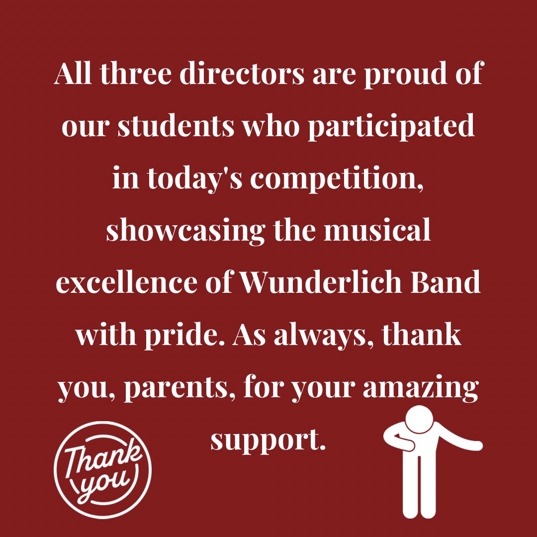Wunderlich Band shining bright at the Klein ISD Solo and Ensemble competition! 🌟🎶 Thanks for the amazing turn out and musical magic! #WunderlichMusic #KISDCompetition