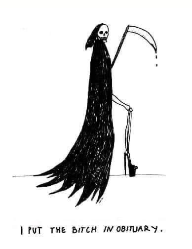 CaffeinatedReap's tweet photo. Death comes to those who wait. And to those who don’t. So either way …. #GrimReaper https://t.co/RNrE1bNaKJ