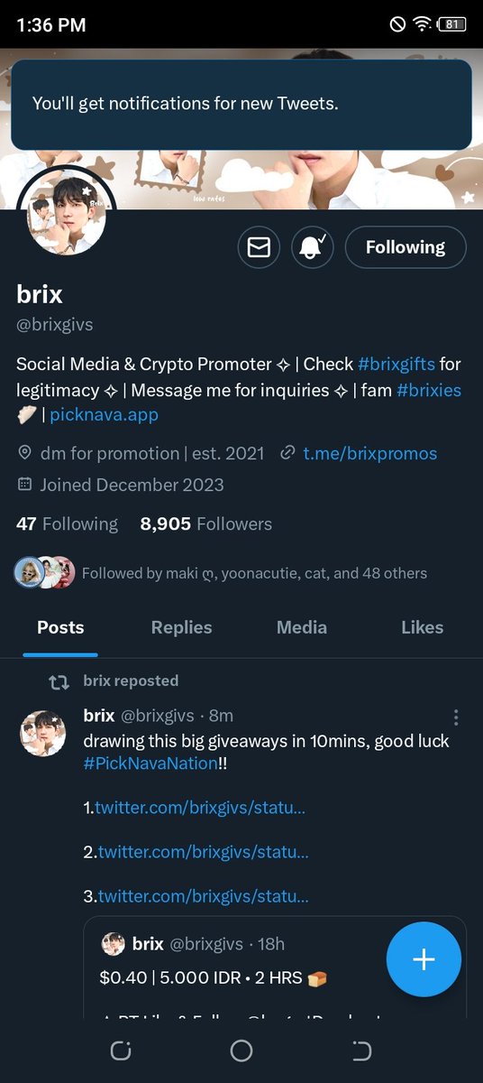 anjie tweet media