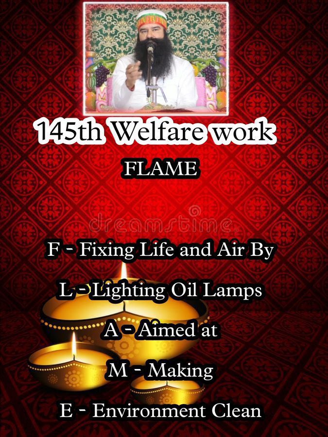Let's #LightUpDiya of Oil and Ghee at our homes & become the part of wonderful Initiative #FLAME started by Saint Ram Rahim Ji According to Guru Ji, ancient people make yugas or Hawan at their homes ,they do so for purify the environment.