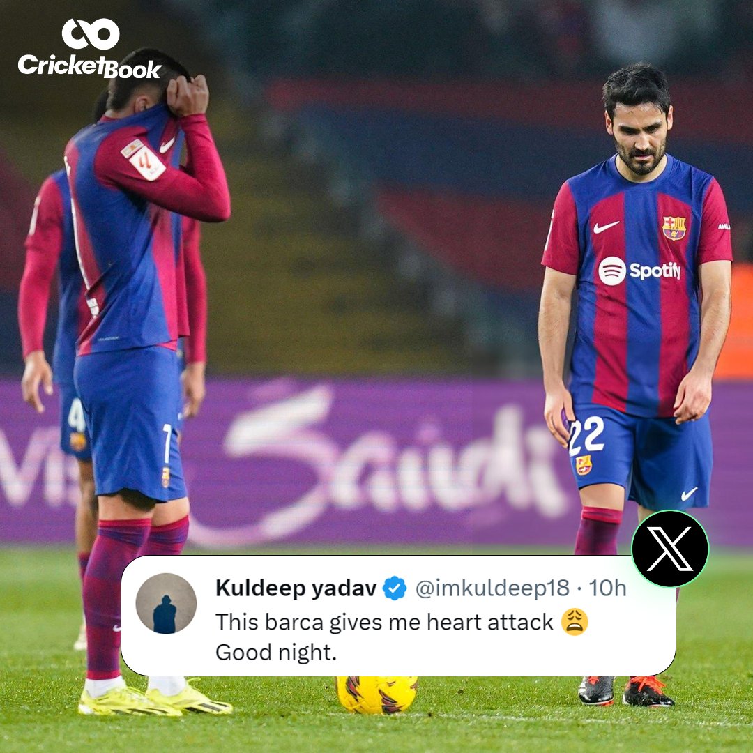 Kuldeep Yadav expresses out what every CULE felt yesterday after Barcelona succumb to a huge defeat against Villareal

#KuldeepYadav #FCB #FCBarcelona #Villareal #LaLiaga #SpanishFootball #CULE #Football #CricketBook