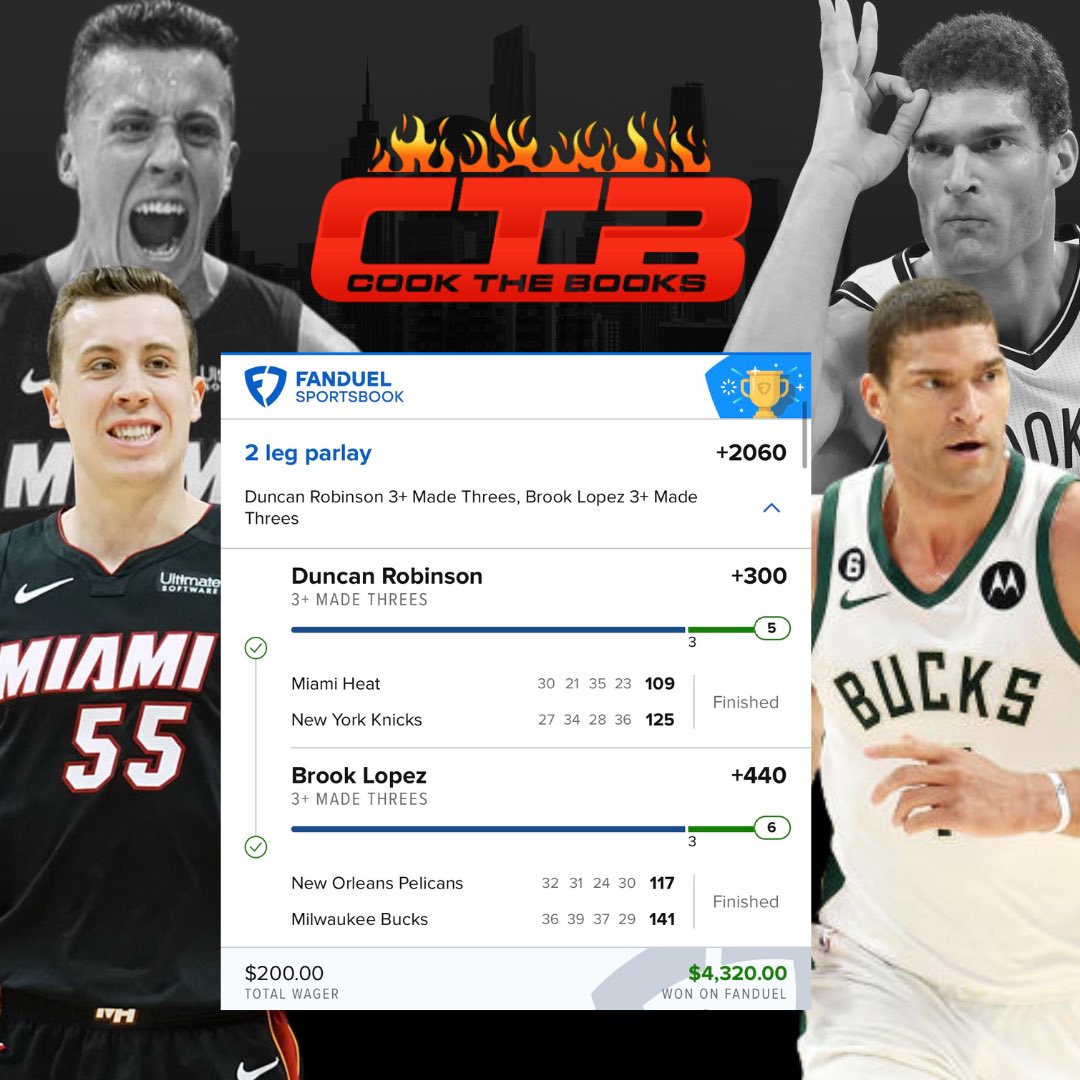 CookTheBooks12's tweet photo. ARE YOU NOT ENTERTAINED!?😎

3PT Lotto (+2060)✅

We are 🔥Cooking The Books🔥

Join the #1 Sports Betting Discord Today⬇️
https://t.co/uMEjUqRJUK https://t.co/IwRGPlGv5K