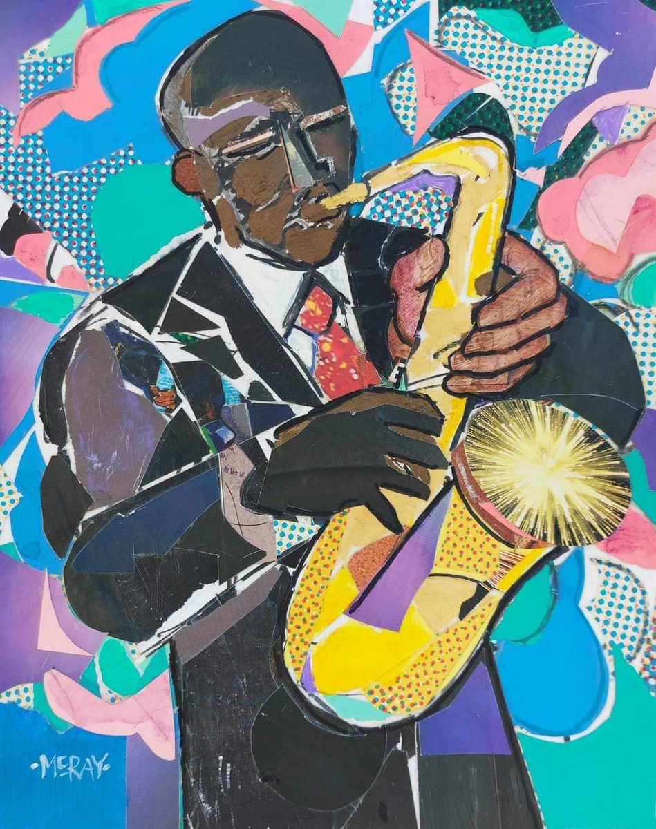 McRayStudios's tweet photo. "New work..."Saxophone Improvisations"
collage painting on paper
10x8
Eric McRay
#collageart #collagepainting #collagist #africanamericanart #blackart #mixedmedia #raleighnc #mcraystudios #ericmcray #originalart #painting #exhibition #artexhibition #artexhibition2024 #artg https://t.co/Kz4iJk2eUe