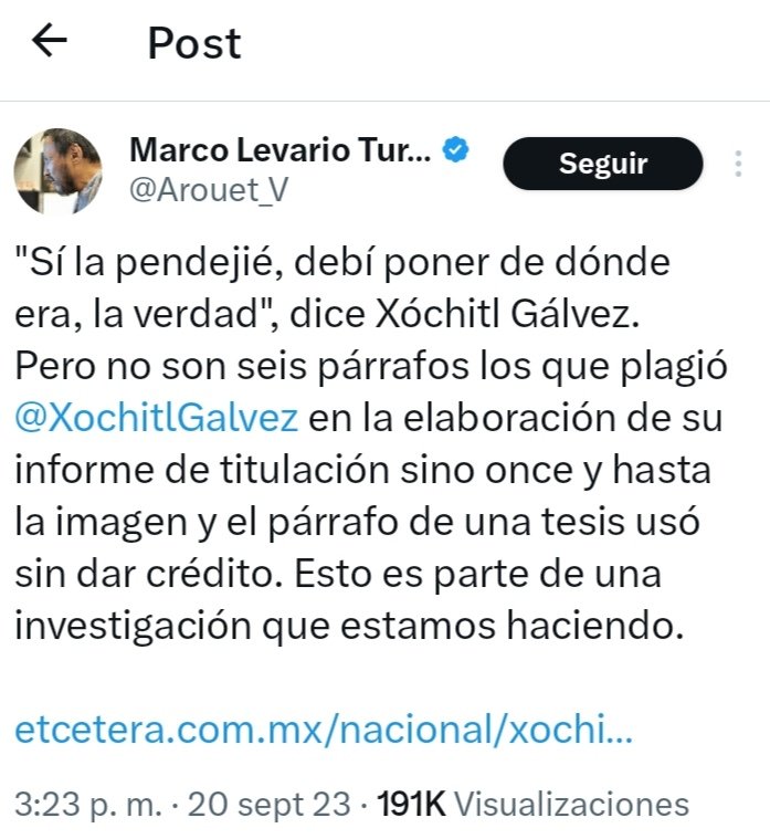 Bistango67's tweet image. Entonces,Es Ignorante ? Es plagiaria confesa ? El plagio es un Delito ? Mentir  es deshonesto?  Ya no entendi . Cuando y de acuerdo a qué , creemos en tus juicios ? Para ti @XochitlGalvez plagio o no su trabajo . @EdySmol  #sinembargo @alvaro_delgado @JucaNoticias @juncalssolano