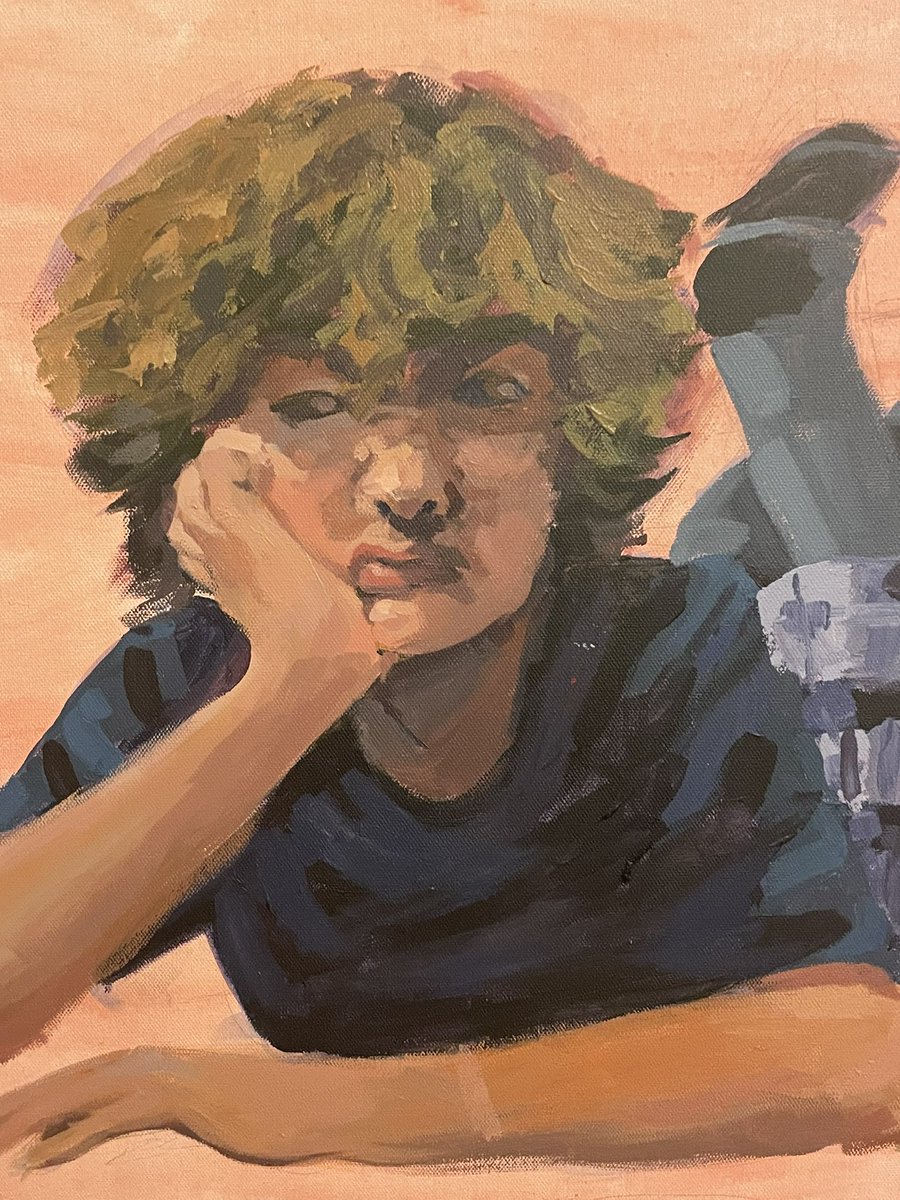My dumbass left this painting for the last few days possible so🥲 Work-In-Progress that I only started actually painting today