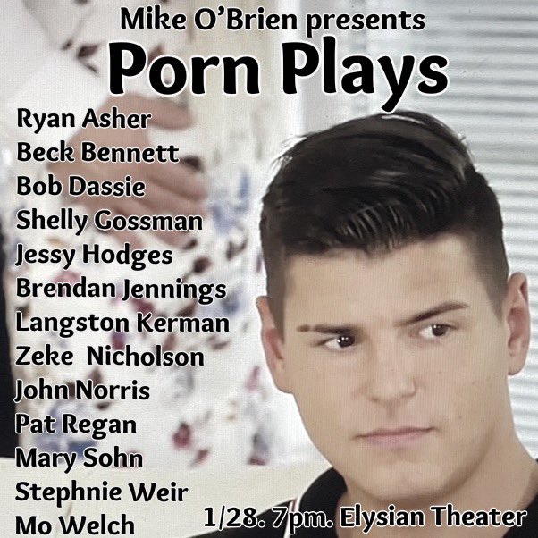 Mike O'Brien (@mikeobrienxoxo) on Twitter photo Less than 24 hours until Porn Plays at <a href="/ElysianTheater/">The Elysian</a> !! TICKETS- elysiantheater.com/shows/pornplays Less than 24 hours until Porn Plays at <a href="/ElysianTheater/">The Elysian</a> !! TICKETS- elysiantheater.com/shows/pornplays