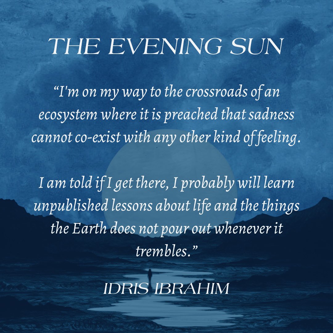 The gorgeous poetry of Idris Ibrahim illuminates states of both grief and hope, exploring the ways that “darkness could sometimes be the light” in the greater path of recovery, and how our connections help us to heal. Read “The Evening Sun” here: theinstitutionalizedreview.com/idrisibrahim