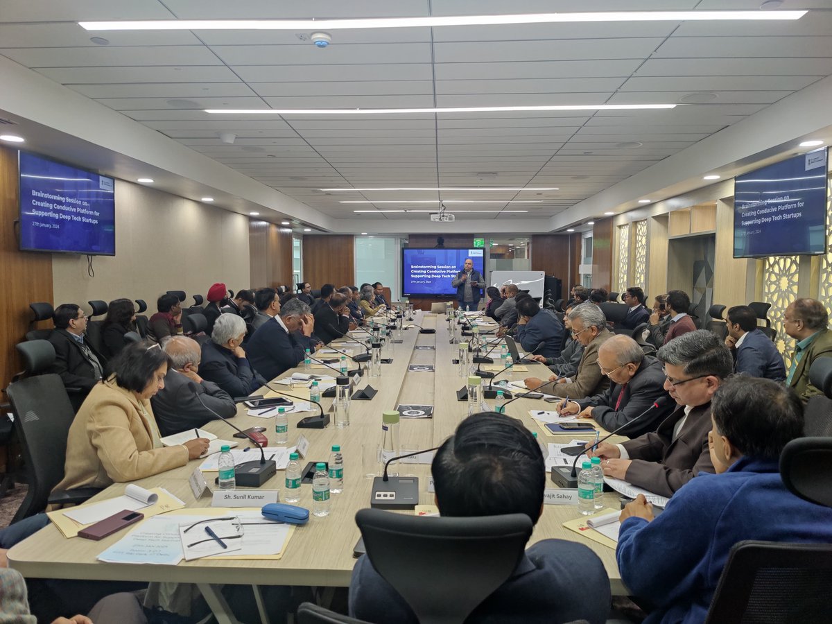 The breakout sessions attended by various experts from industry, academia, incubation centres, startups &amp; Govt., on various verticals which led to specific recommendations, helped <a href="/IndiaDST/">DSTIndia</a> get a comprehensive view for creating a platform to support Deep Tech startups in India.