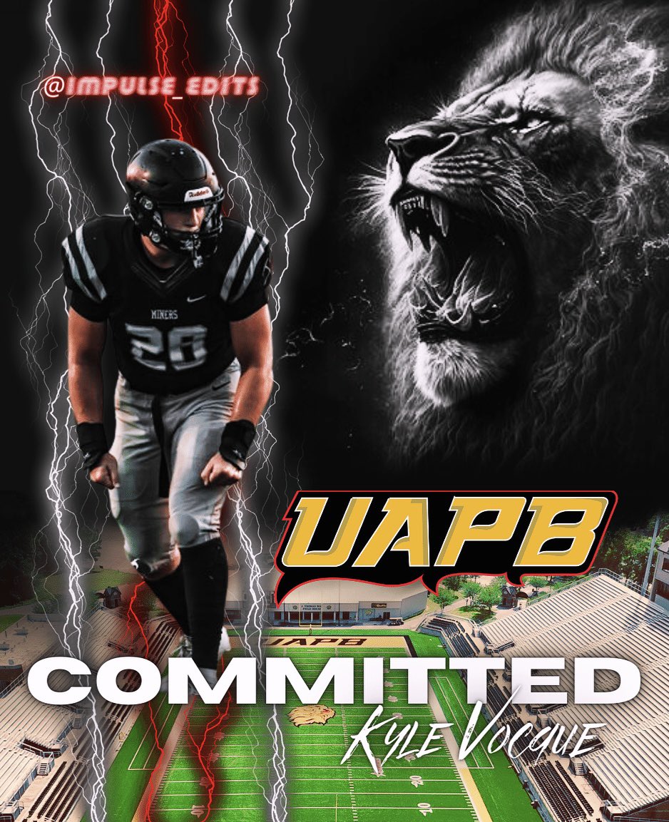 Congratulations to <a href="/Kylevocque_05/">Kyle Vocque</a> on his commitment to University of Arkansas Pine Bluff! #committed
