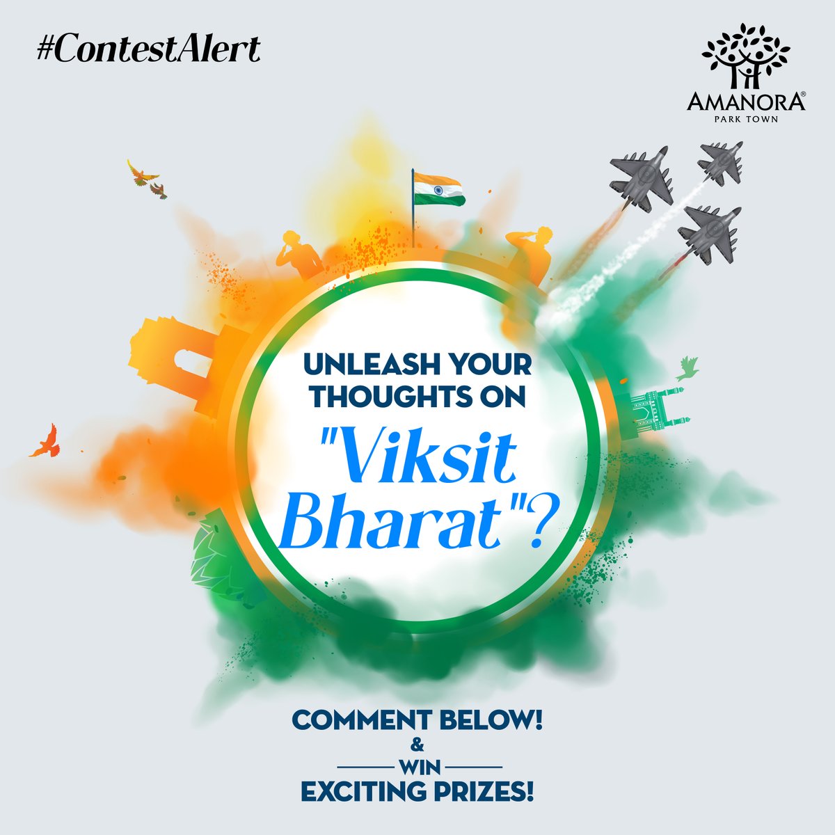 Comment your thoughts on Viksit Bharat.​
Follow the steps and stand a chance to win exclusive vouchers.​
-Drop your answers in the comments.​
-Tag your Friends and family.​
-Follow us on all social media platforms.​

#WinWithAmanora #ContestAlert #HappyRepublicDay #trendingnow