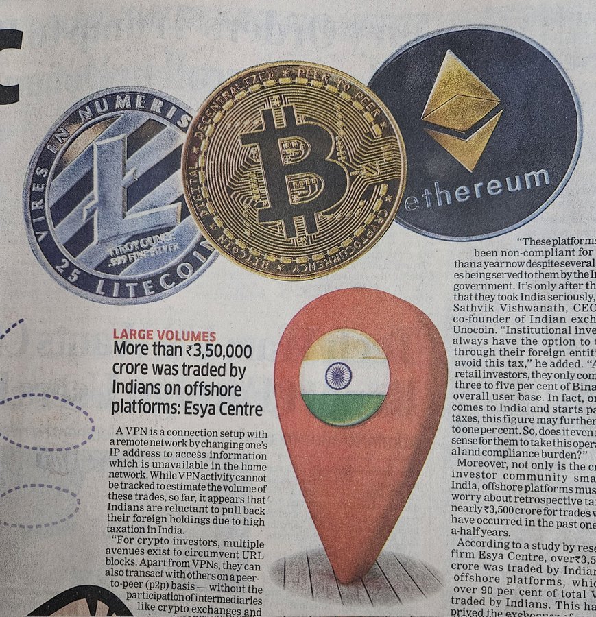 India need to #reducecryptotax to bring this amount back to Indian exchanges. Ban on offshore exchanges is not enough.
