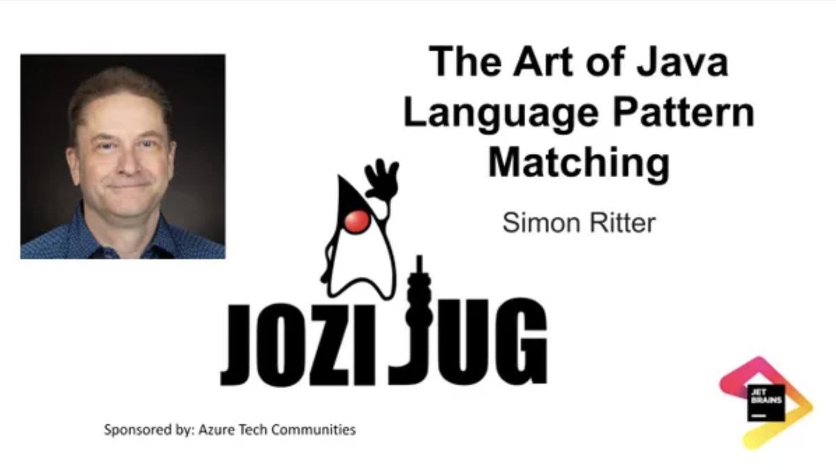 DVTSoftware's tweet photo. Reminder to join us! 🚀 Dive into 'The Art of Java Language Pattern Matching'! Explore how pattern matching enhances Java's productivity and elegance.
Join @JoziJUG on 29 Jan at our JHB offices. 🏢🍕
https://t.co/Jh6Kc1JJmY
#Java #PatternMatching #DeveloperTalk #javacommunity https://t.co/h4aj5tAYnD