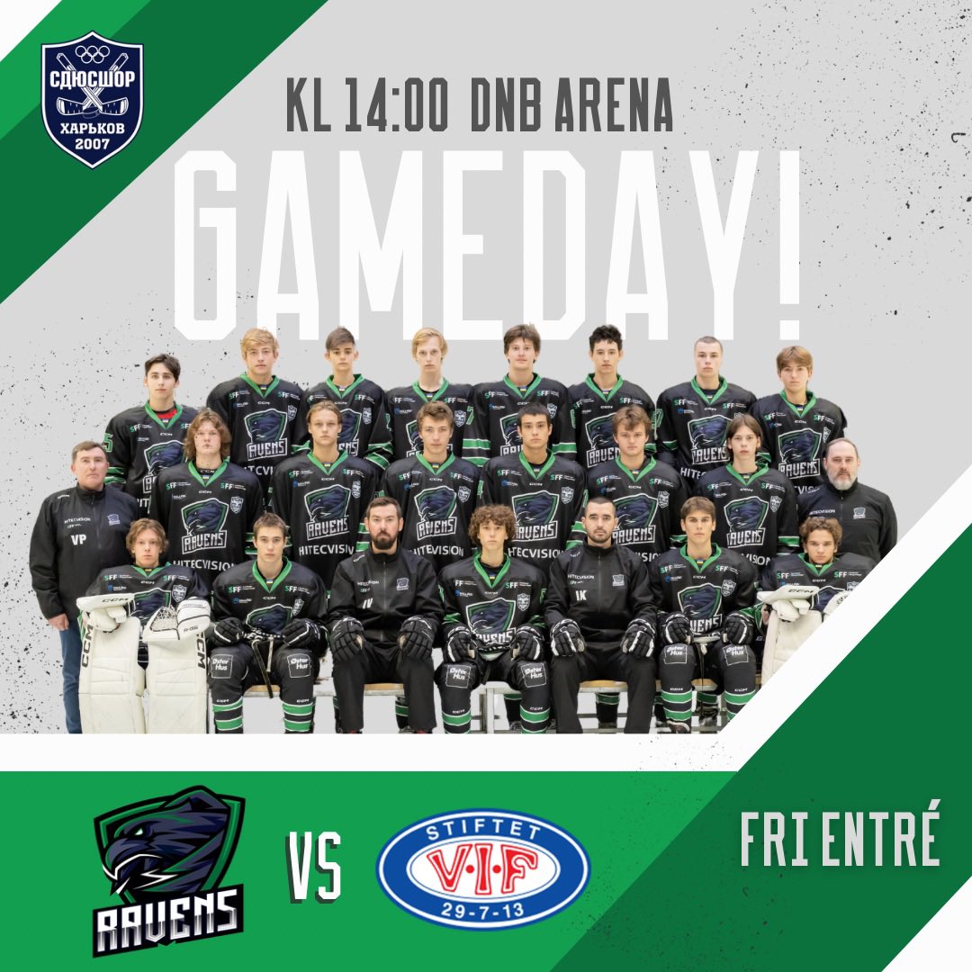 Stavanger Oilers (@stavangeroilers) on Twitter photo GAMEDAY! I dag skal det settes publikumsrekord i U18-ligaen! 
Ravens 🆚 Vålerenga
🏟️ <a href="/DNB_Arena/">DNB Arena</a> 
🕕 Nedslepp kl.14:00
🚪 Dørene åpner kl.13:00
🎤 Speaker Pål Mangor Kvammen. 
🎟️ Fri entré. Billett ikke nødvendig. 
Gratis: 🍿🥤🌭☕ til alle i kioskene!
📰 oilers.no/nyheter/storka…🇺🇦 GAMEDAY! I dag skal det settes publikumsrekord i U18-ligaen! 
Ravens 🆚 Vålerenga
🏟️ <a href="/DNB_Arena/">DNB Arena</a> 
🕕 Nedslepp kl.14:00
🚪 Dørene åpner kl.13:00
🎤 Speaker Pål Mangor Kvammen. 
🎟️ Fri entré. Billett ikke nødvendig. 
Gratis: 🍿🥤🌭☕ til alle i kioskene!
📰 oilers.no/nyheter/storka…🇺🇦