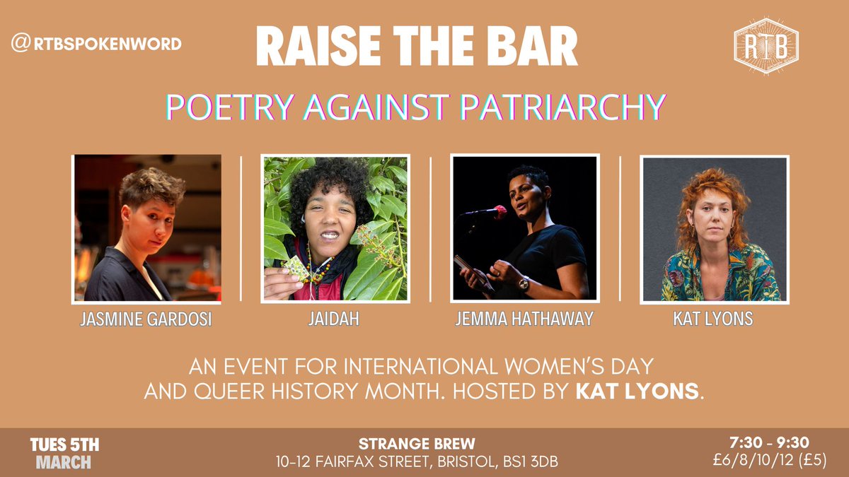 Another one! ⭐ After two sellout events to start the year, we're back at @strangebrewbriz. Featuring a dynamic array of performers raising their voices in solidarity with those affected by misogyny or marginalised because of their gender. Tix 👉 hdfst.uk/e102879