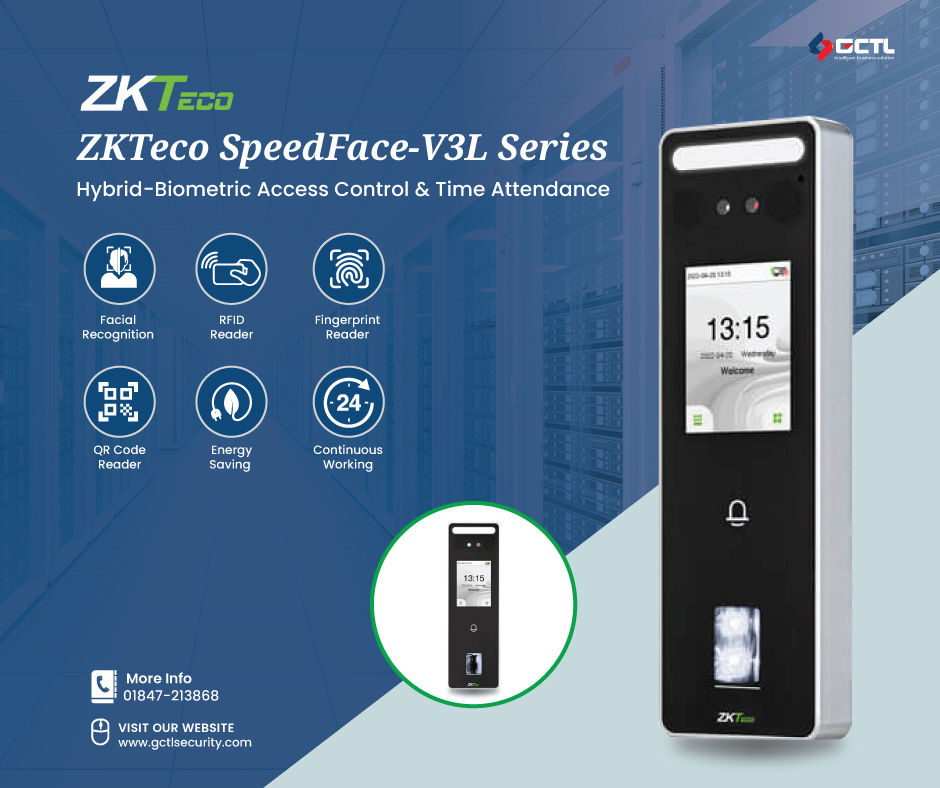 SecurityGctl's tweet image. ZKTeco SpeedFace-V3L Series! Hybrid-Biometric Access Control &amp;amp; Time Attendance

Welcome inquiry!
📞 01847-213868 (WhatsApp)
🔗 gctlsecurity.com/access-control…

#FingerprintScanner #ZKTecoAccessControl #FingerprintRecognition #accesscontrolsystem #FacialRecognitionTerminal #AccessControl