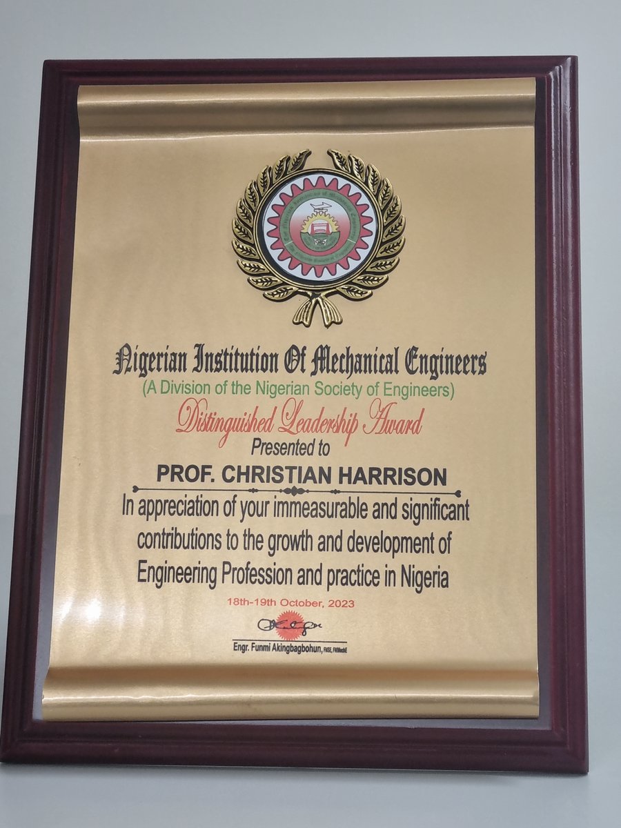 DrChrisHarrison's tweet image. Glad to have received an #Award for #Distinguished #Leadership by @Nimeche in recognition of my contribution to the Engineering Profession &amp;amp; Practice. Thank you to everyone who made this possible @CentreleadEmp @GMBS_UOB @BoltonUni @TheBoltonNews @bam_ac_uk @bam_lld @AFASconnect