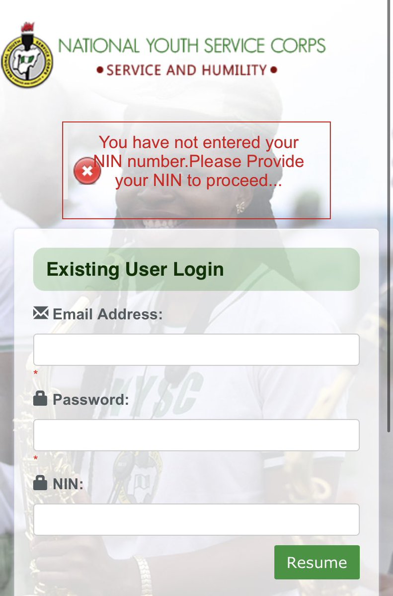 Update: NYSC now requires NIN details for Revalidation or Access to Portal. 

#NYSC