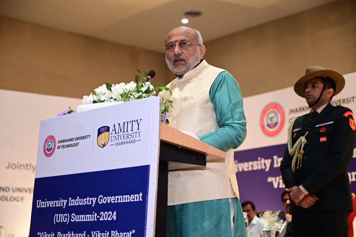 Glad to attend and address the University Industry Government (UIG) Summit - 2024 today at Jharkhand University of Technology.