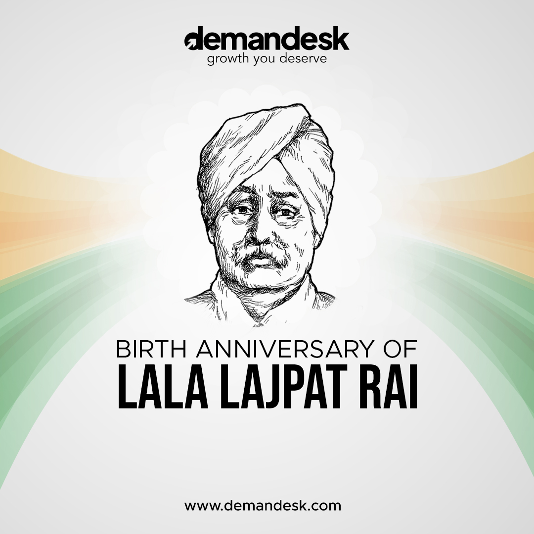 demandesk's tweet photo. Demandesk celebrating the legacy of LaLa Lajpat Rai on his birthday – a visionary leader and freedom fighter.

choose Demandesk for unmatched customer support solutions.
.
.
#Lalalajpatrai #freedomofindia #freedomfighter
#LalaRajpatRaiBirthAnniversary #Demandesk #growthyoudeserve https://t.co/2SKsGLOiuv