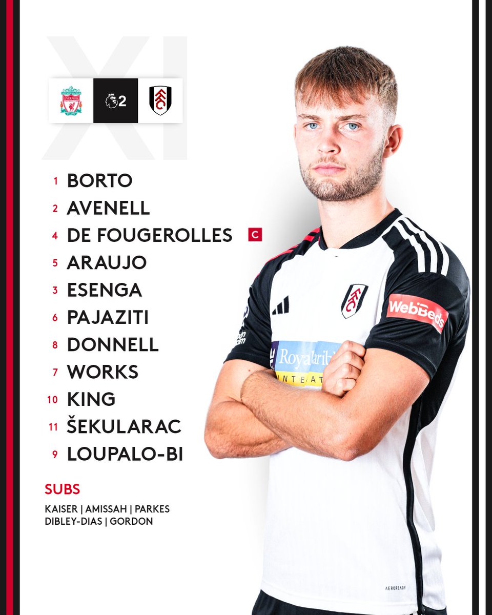 Our XI at Liverpool. 😤

Caelan Avenell makes his first U21 start! 🧱

#FFCU21