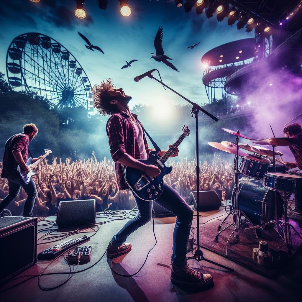 Daily Bing create.
" rock and roll band on gig at zoo."
#bingcreate #aipicture #rock #zoo