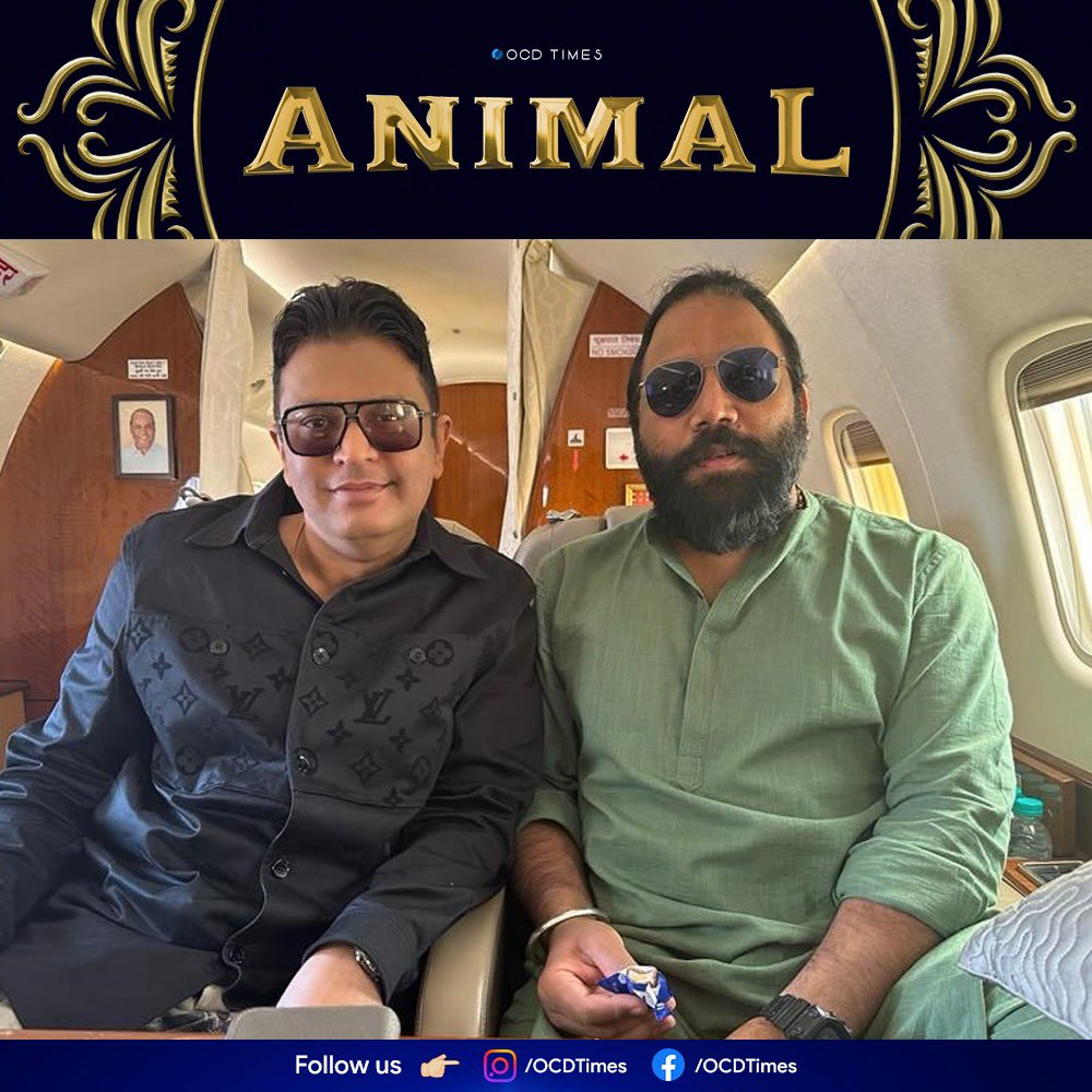 Team #Animal - Producer #BhushanKumar, #PranayReddyVanga, #ShivChanana and director #SandeepReddyVanga are off to #69thHyundaiFilmfareAwards2024 in #Gandhinagar
.
#OCDTimes #Tseries #AnimalTakesOverTheNation #AnimalInCinemasNow #Animal #AnimalHuntBegins #BloodyBlockbusterAnimal
