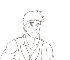 He looks so happy 🥹, just some light doodles while taking a break from school stuff 😋