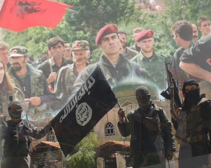 malagurski's tweet photo. Few people know that #Kosovo’s so-called ‘Prime Minister’ @albinkurti supports the ‘UÇK’, a terrorist group designated as such by the US @StateDept, with links to drugs, weapons & human organ trafficking. A mini-ISIS in the Balkans. Yet much of the West supports Kurti. Why?

In 1998, the ‘UÇK’ intensified attacks on civillians & security forces as well as Serbian Orthodox monasteries & churches in #Serbia’s southern province of Kosovo. The ‘UÇK’ was comprised of #Albanian extremist militants who kidnapped & killed countless #Serbs, #Roma & even #Albanians they considered disloyal. Any country’s army would react harshly to #terrorism, as did Serbia’s.

But Serbia was being constantly pushed by the West to stop their counter-terrorist offensive. And in 1999, @NATO bombed Serbia to stop them & occupy Kosovo, with the US building Camp Bondsteel, their largest military base in Europe outside Germany. A young Kurti was arrested in 1999 and sentenced in 2000 for his terrorism to 15 years of jail.

As the government in Serbia changed to a pro-Western one, Kurti was released. Today, he can freely pose in front of the ‘UÇK’ flag in Western-occupied Kosovo even though the ‘UÇK’ is officially banned. Terrorism is considered terrorism only if the West is against it.