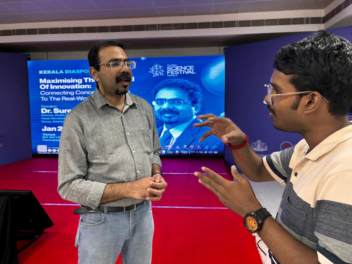 Suresh C. Pillai (@sureshpillai) on Twitter photo Invited talk yesterday on “Maximizing the potential of innovation: connecting conceptualization to real world impact” at the Global Science Fedtival Kerala,  at Bio 360 Life science park, Thonnakkal, Trivandrum, India. Invited talk yesterday on “Maximizing the potential of innovation: connecting conceptualization to real world impact” at the Global Science Fedtival Kerala,  at Bio 360 Life science park, Thonnakkal, Trivandrum, India.