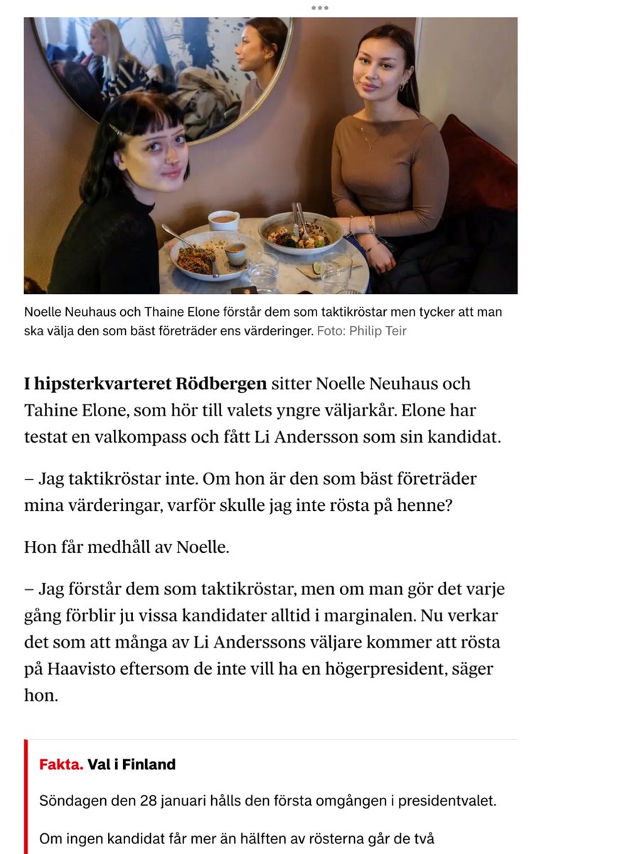 Vilken överraskning att just DN gick till hipsterkvarteret och lyckades hitta väljare som ska rösta på den mörkröda kandidaten i presidentvalet idag.