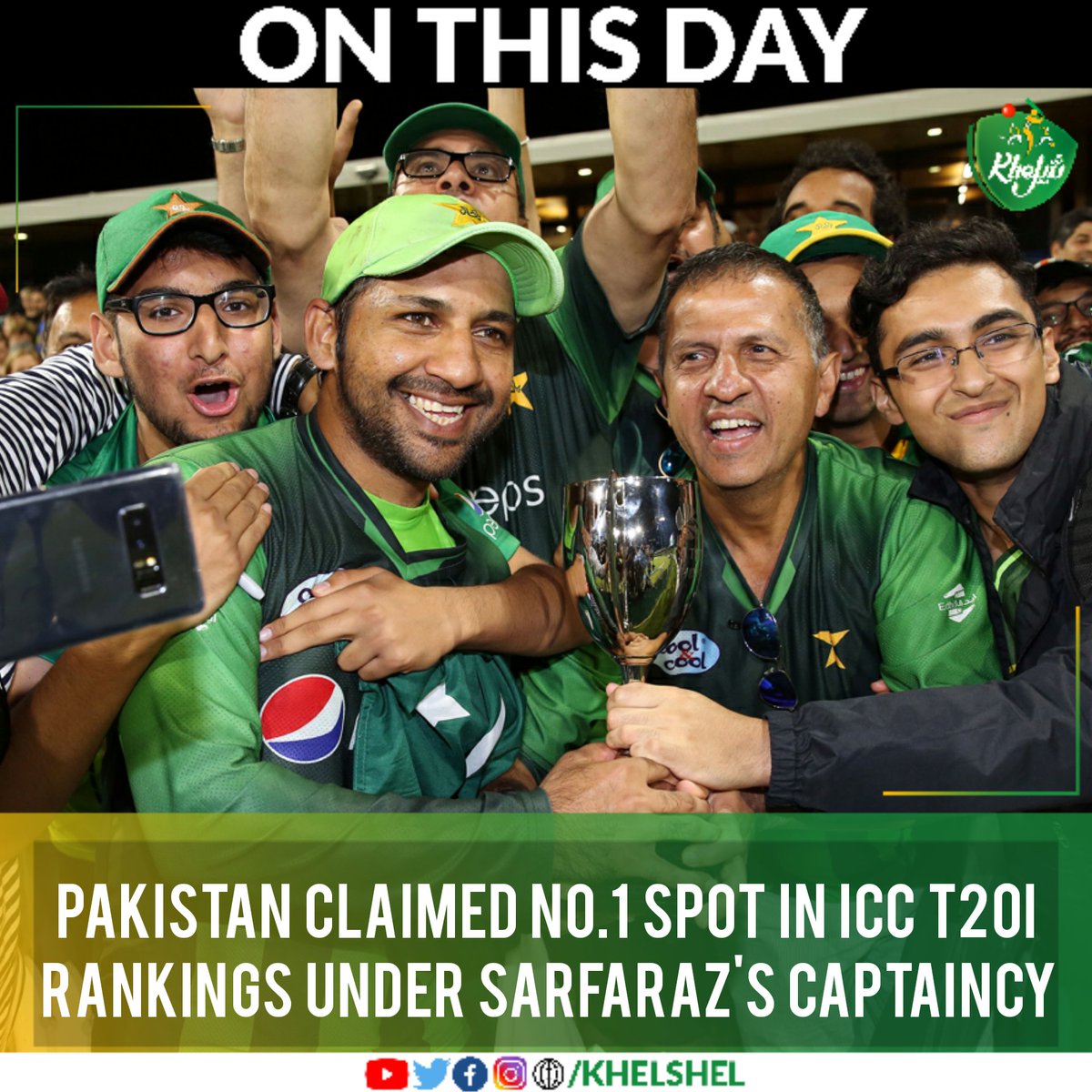 #OnThisDay in 2018, Pakistan became No.1 team in T20I beating New Zealand by 18 runs and won the series 2-1 under @SarfarazA_54's captaincy. #PAKvNZ | #Cricket | #Pakistan | #NewZealand | #SarfarazAhmed