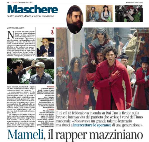 Aveva soli 21 anni quando morì combattendo per la patria. Ma Goffredo #Mameli ha lasciato il segno nell'identità italiana. Oggi su <a href="/La_Lettura/">la_lettura</a> mi occupo della fiction che andrà in onda sulla Rai