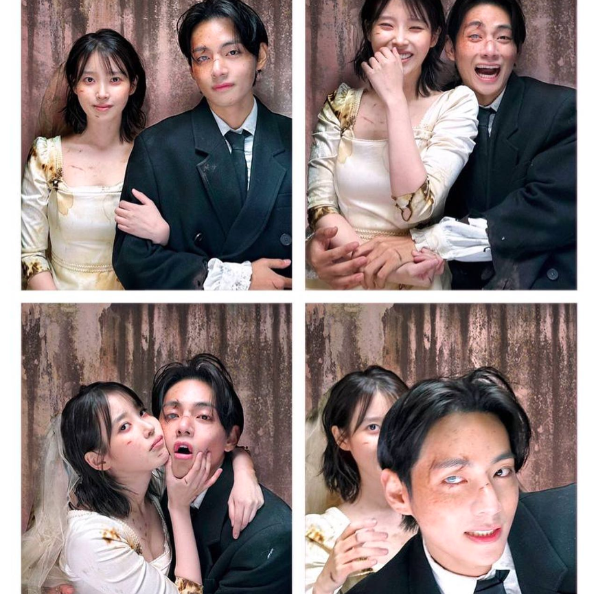 AboutMusicYT's tweet photo. Taehyung and IU in a newly shared photo. https://t.co/3RATgCEwNa