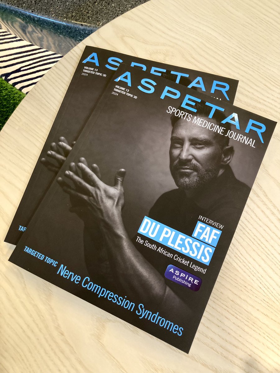 Ivan Stankovic (@stankovicid) on Twitter photo 🌟 Hot off the press! 🌟
#AspetarJournal’s latest issue, guest edited by Prof <a href="/elihag/">Elisabet Hagert MD PhD</a>, on ‘Nerve Compression Syndromes’ is a must-read for all sports physicians.
Plus, an exclusive with cricket legend Faf du Plessis! 🏏
🔗 Get your free copy here: aspetar.com/journal 🌟 Hot off the press! 🌟
#AspetarJournal’s latest issue, guest edited by Prof <a href="/elihag/">Elisabet Hagert MD PhD</a>, on ‘Nerve Compression Syndromes’ is a must-read for all sports physicians.
Plus, an exclusive with cricket legend Faf du Plessis! 🏏
🔗 Get your free copy here: aspetar.com/journal