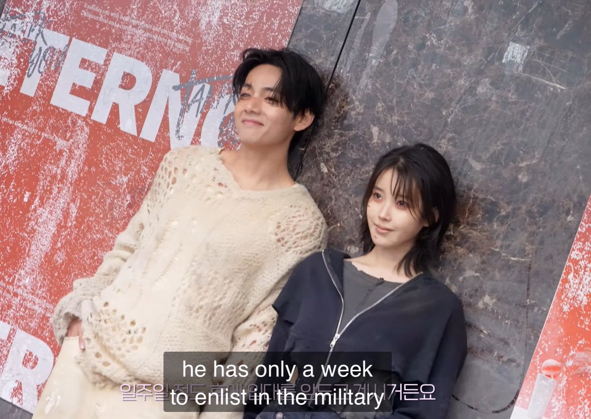 fluffvnte's tweet image. that was a week before his enlisment? 🥹