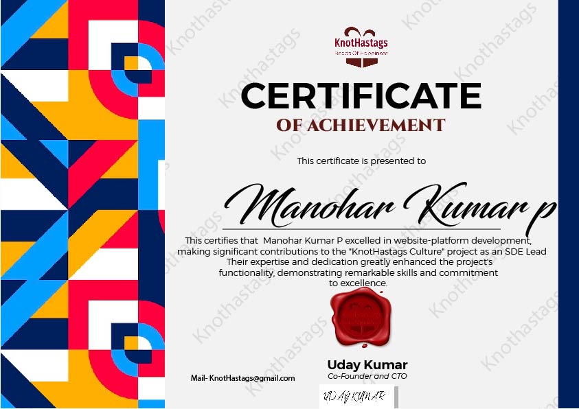 Man07har's tweet image. Six months of Hardwork comes to an end! 🥹
completed a 6 months long internship as a SDE Lead!😎🙃
#internship #SDE #development #developers #softwaredevelopment #SoftwareEngineering