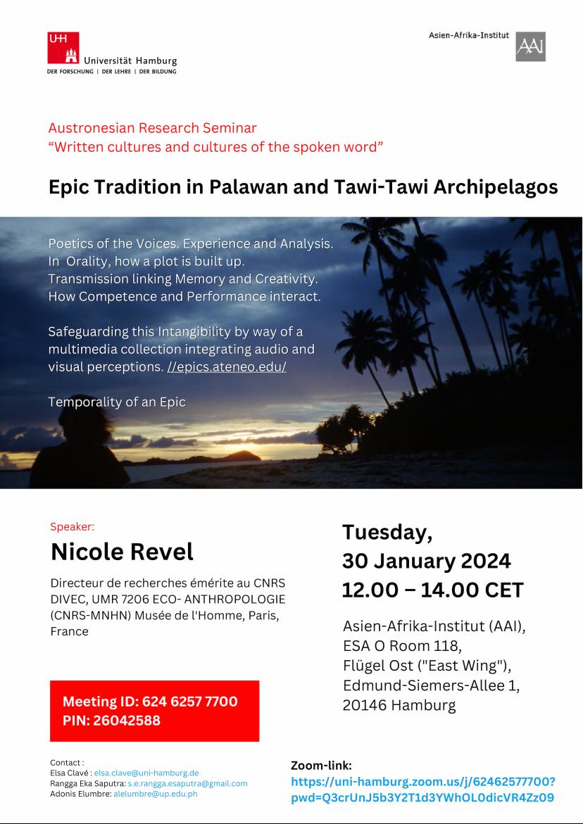 AMRagragio's tweet image. Join us on Tuesday with Nicole Revel! #Austronesian