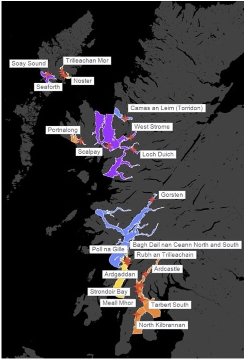 FerretScot's tweet photo. The Scottish Environment Protection Agency (@ScottishEPA) has named the farms, run by two multinational salmon farming companies, with the “highest relative risk” of spreading lice to wild fish and killing them. https://t.co/r3UV6oI8kH