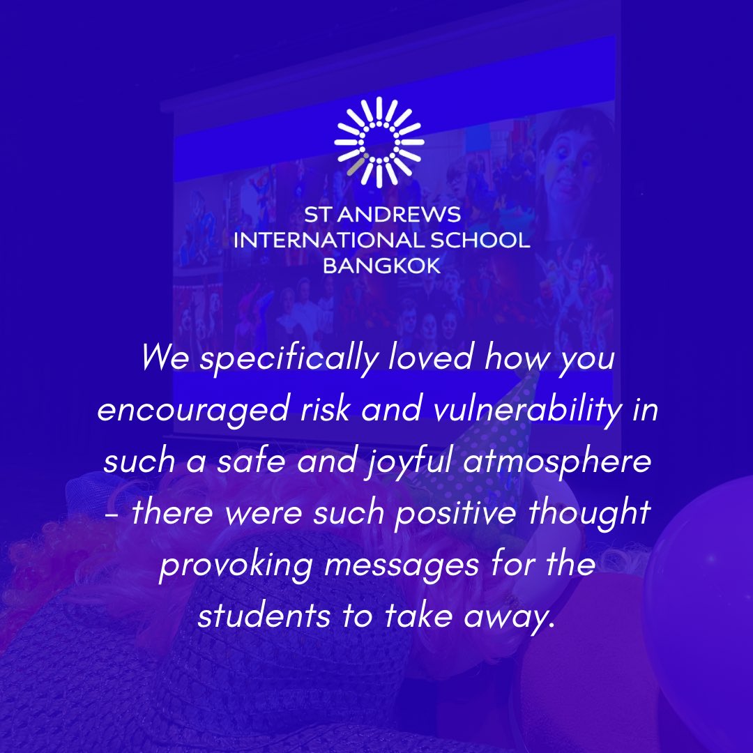 UglyBucket's tweet image. INTERNATIONAL WORKSHOPS 🇹🇭

We had the best time introducing clown to the entire year 8 cohort at St Andrews International Bangkok 🔴

‘We specifically loved how you encouraged risk and vulnerability in such a safe and joyful atmosphere’ 😍

That’s what it’s all about! 👏