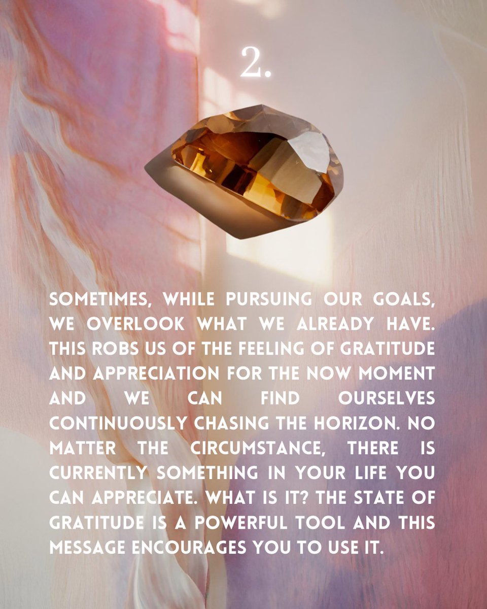 PsychicSamira's tweet image. Choose a crystal:

1. 🤍 Abundance
2.🧡 Appreciation
3.💚 Fulfilment 
4.💜 Insight

#pickacard #intuitivemessage #psychicreading #intuition #intuitiveguidance #guidancefromtheuniverse