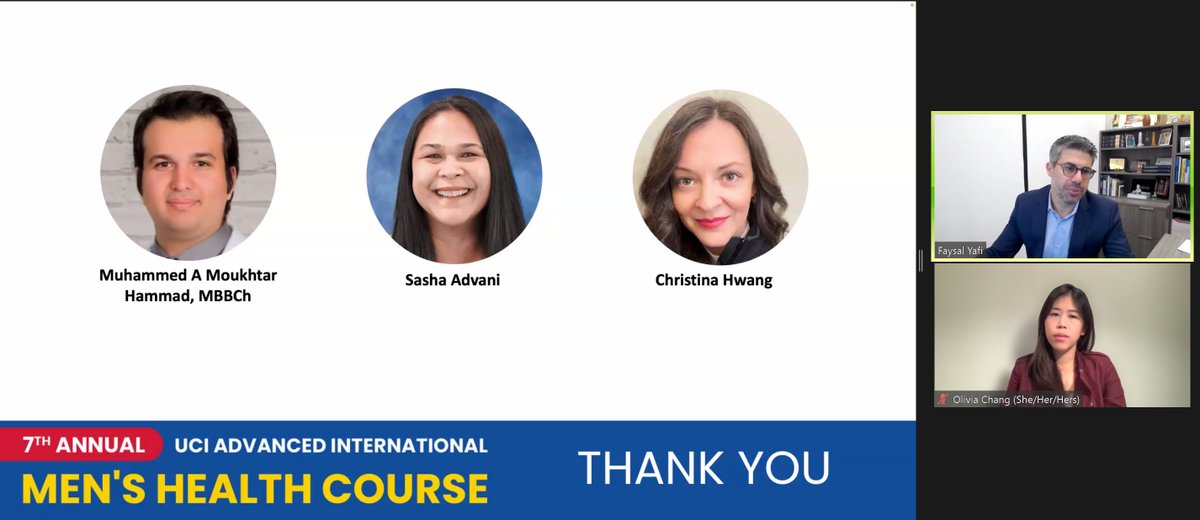 Mo_Moukhtar's tweet photo. "A true privilege to be able to offer this course with no charge to areas with limited access to advanced free education!"
-Dr. Yafi
#UCIMenHealthCourse
@UCI_Urology
@faysal_a_yafi
@drmikehsieh
@DrMohitKhera
@LJenkinsMD
@livchang
@ghoniem_gamal https://t.co/FIUIjUK48Y